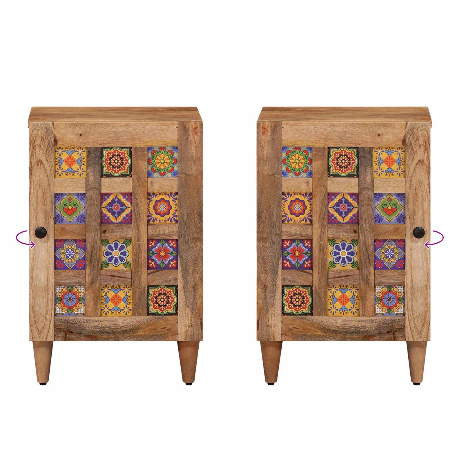 Badkamerkast Naturel 38 x 33,5 x 58 cm Massief Mango Hout