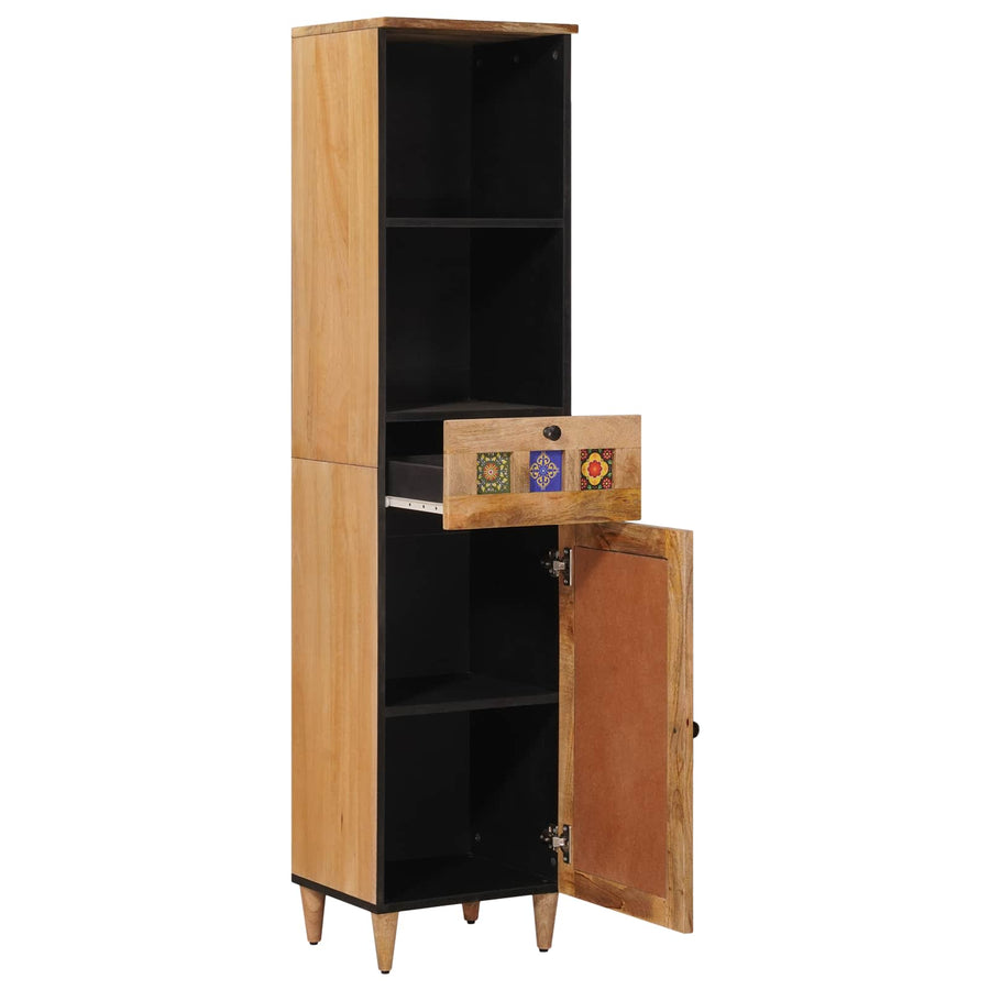 Badkamerkast Naturel 38 x 33 x 160 cm Massief Mango Hout