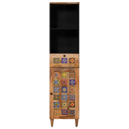 Badkamerkast Naturel 38 x 33 x 160 cm Massief Mango Hout