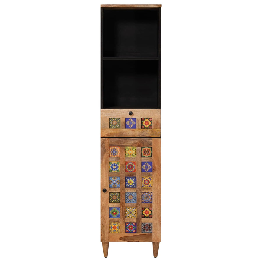 Badkamerkast Naturel 38 x 33 x 160 cm Massief Mango Hout