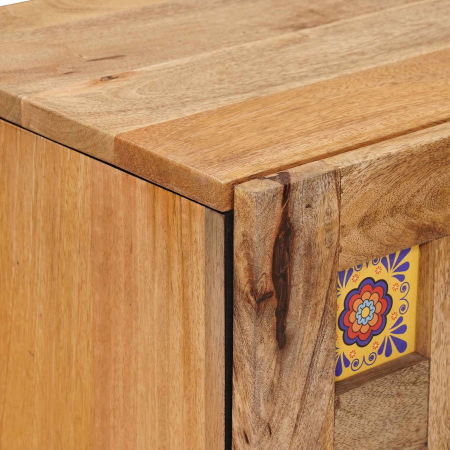 Dressoir Naturel 40 x 33,5 x 75 cm Massief Mango Hout