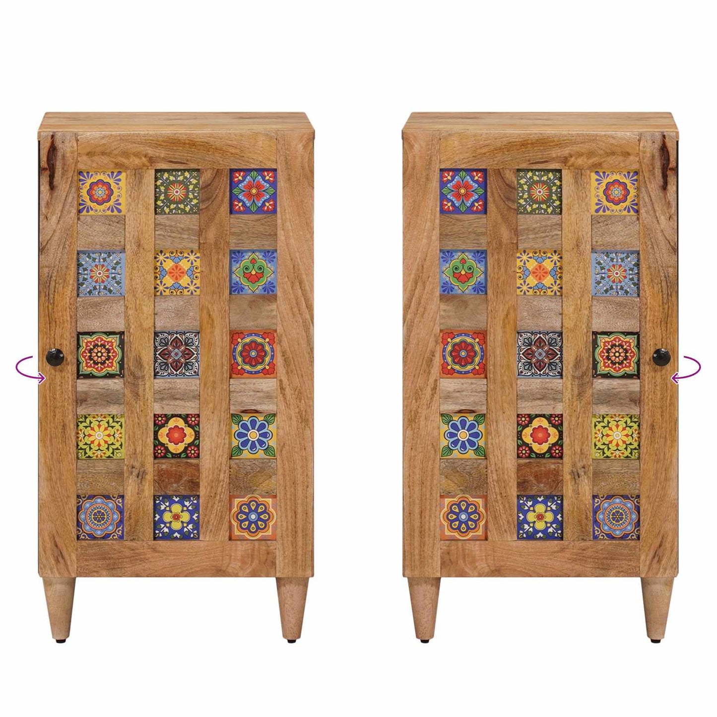 Dressoir Naturel 40 x 33,5 x 75 cm Massief Mango Hout