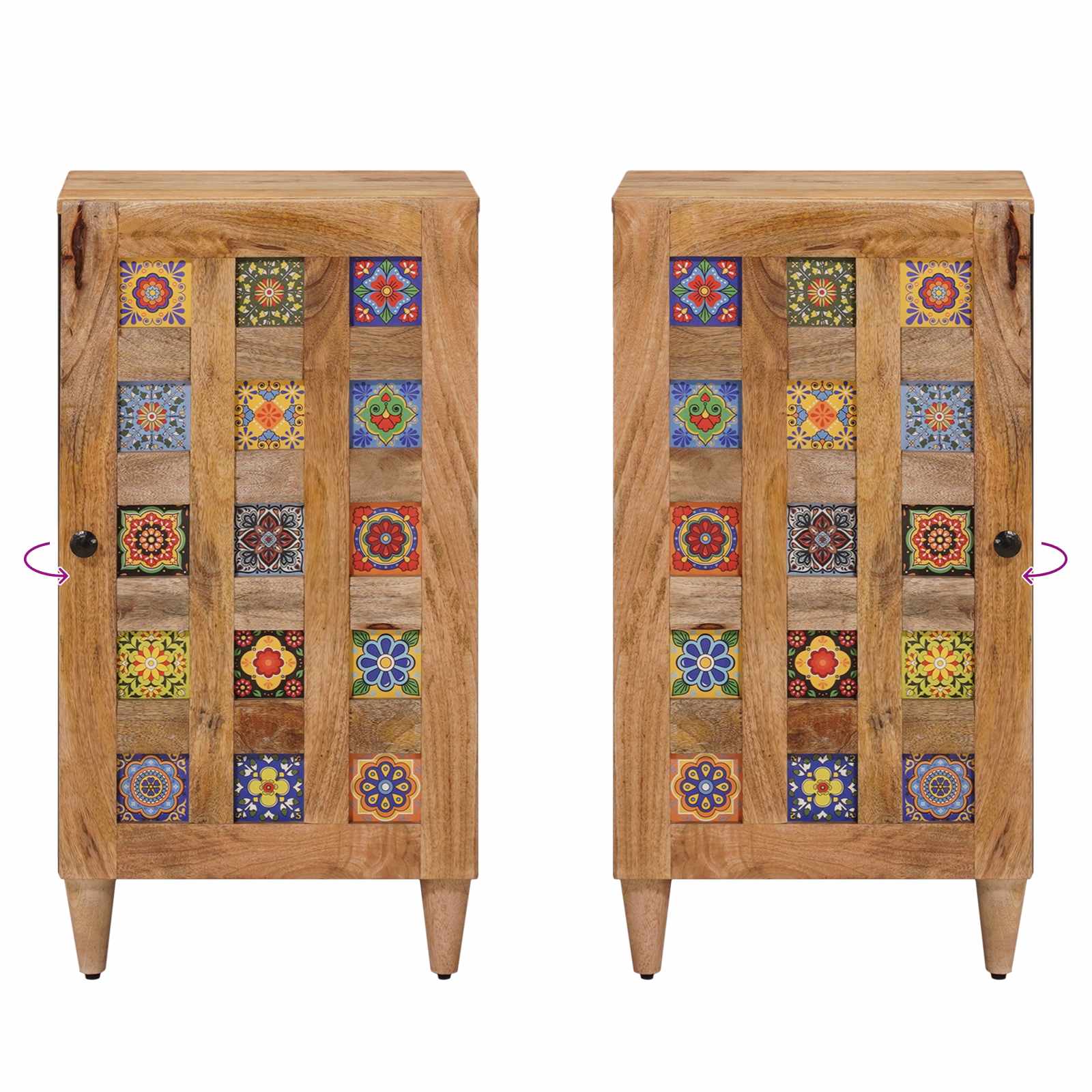 Dressoir Naturel 40 x 33,5 x 75 cm Massief Mango Hout