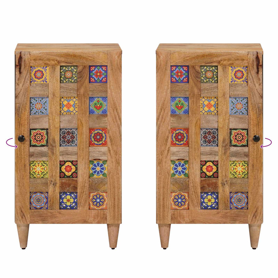 Dressoir Naturel 40 x 33,5 x 75 cm Massief Mango Hout