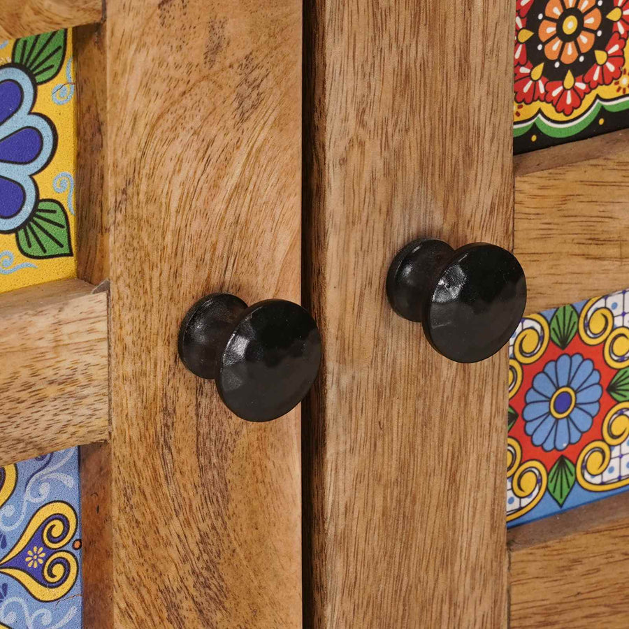 Dressoir Naturel 60 x 33,5 x 75 cm Massief Mango Hout