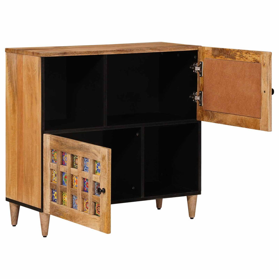 Dressoir Naturel 80 x 33,5 x 75 cm Massief Mango Hout