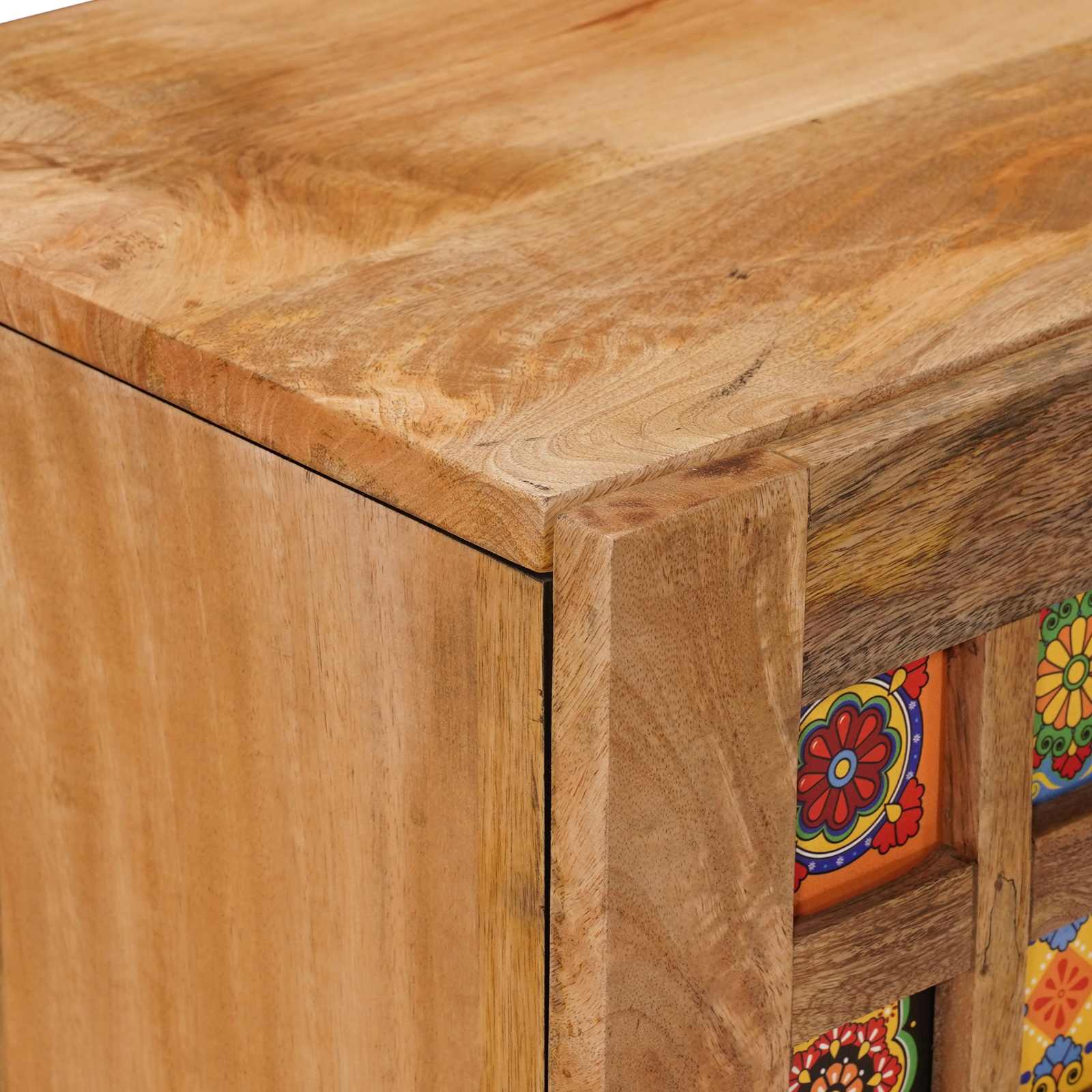 Dressoir met plank Naturel 90 x 33,5 x 75 cm Massief Mango Hout