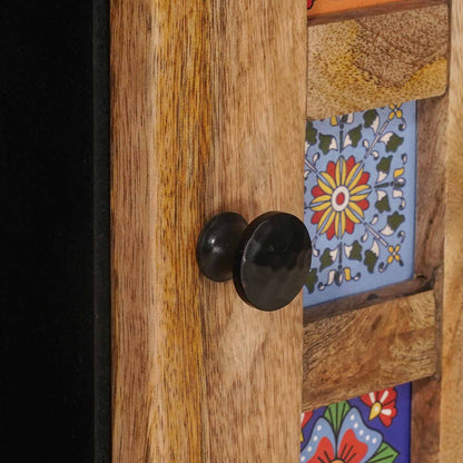Dressoir met plank Naturel 90 x 33,5 x 75 cm Massief Mango Hout