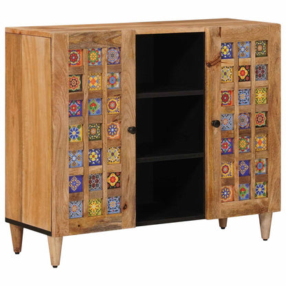 Dressoir met plank Naturel 90 x 33,5 x 75 cm Massief Mango Hout