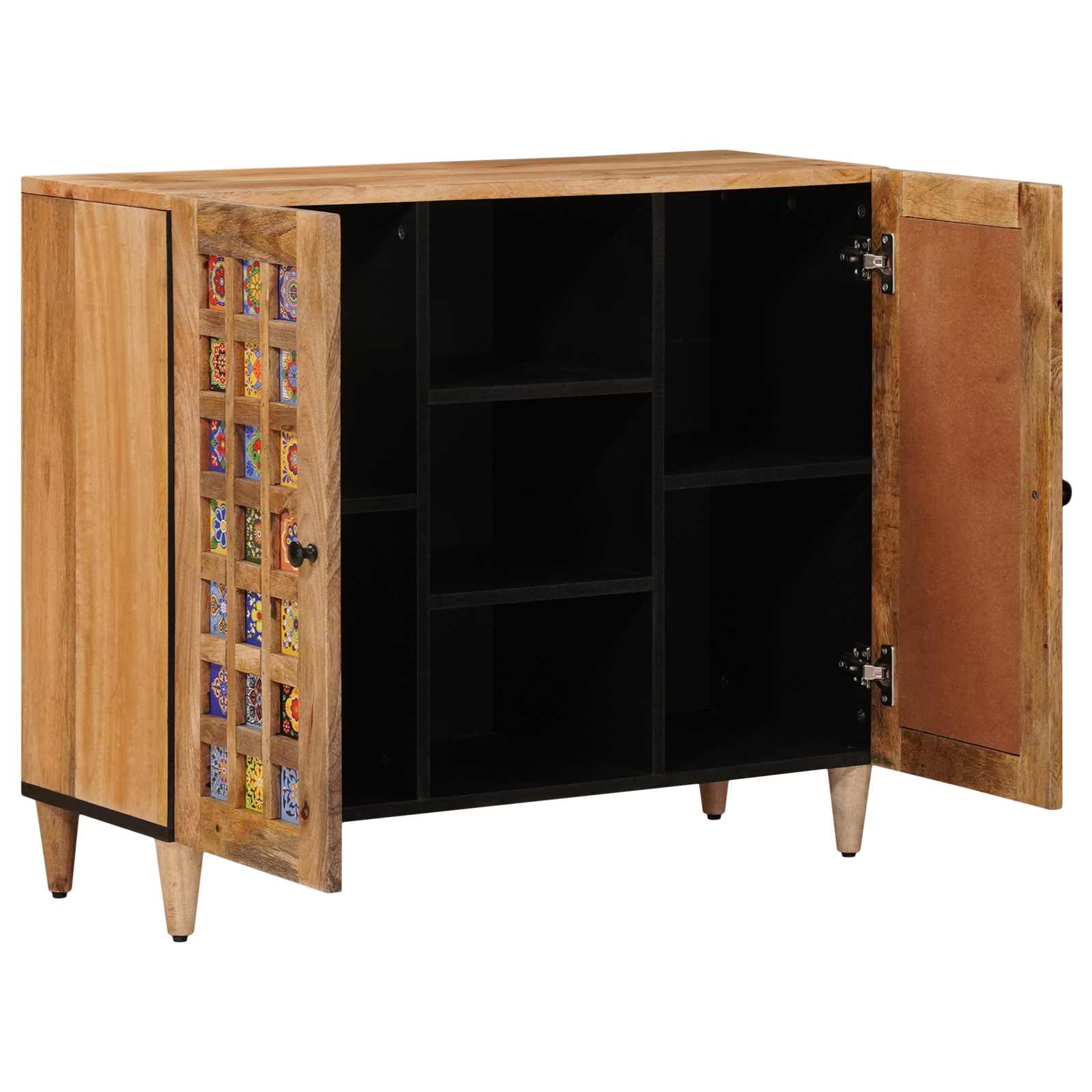Dressoir met plank Naturel 90 x 33,5 x 75 cm Massief Mango Hout