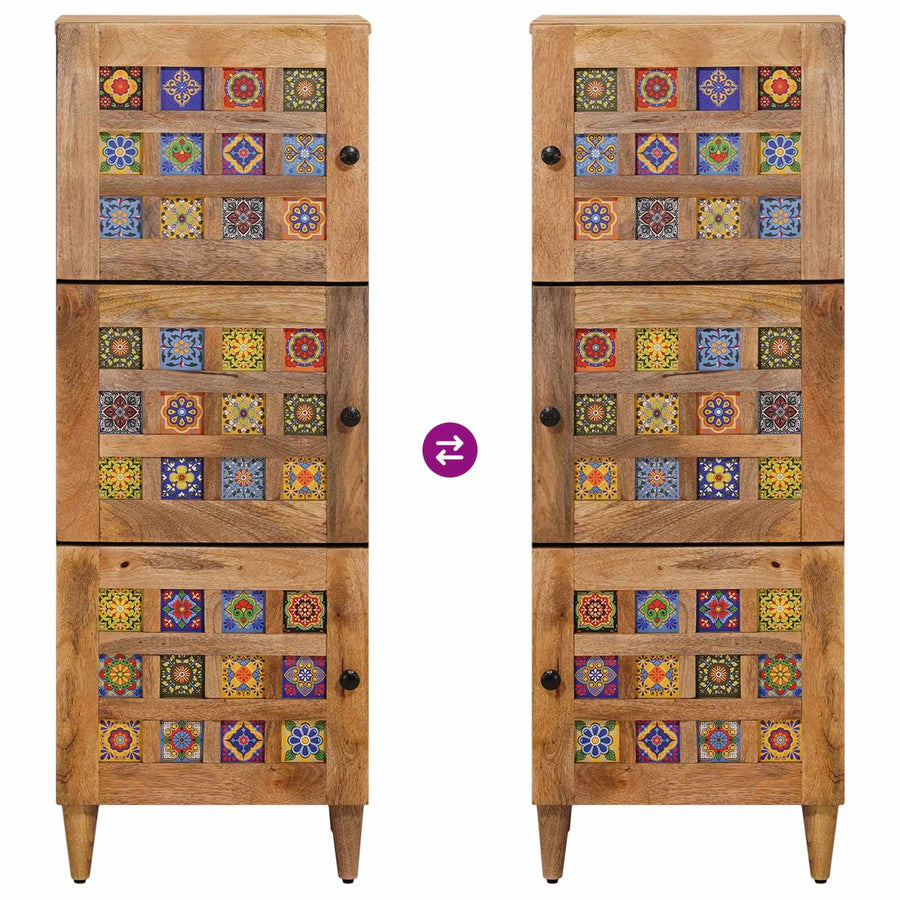 Hoge kast Naturel 40 x 33 x 110 cm Massief Mango Hout