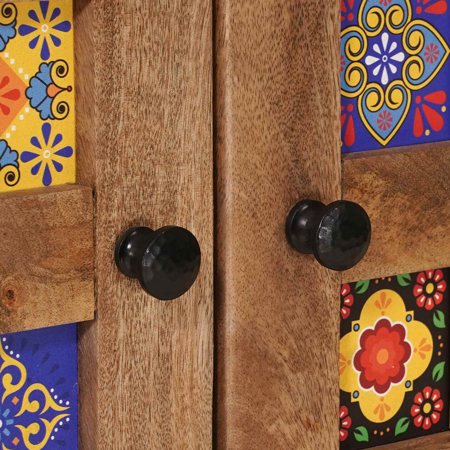 Hoge kast Naturel 60 x 33,5 x 100 cm Massief Mango Hout