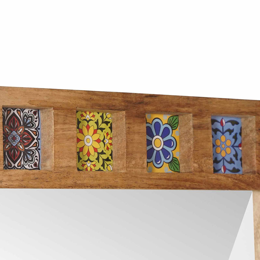 Badkamer Spiegel Naturel 50 x 70 x 3 cm Massief Mango Hout