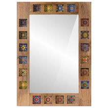 Badkamer Spiegel Naturel 50 x 70 x 3 cm Massief Mango Hout