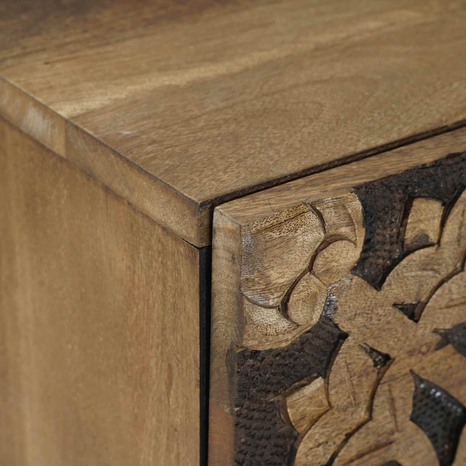 Nachtkastje Bruin 40 x 33,5 x 46 cm Massief Mango Hout