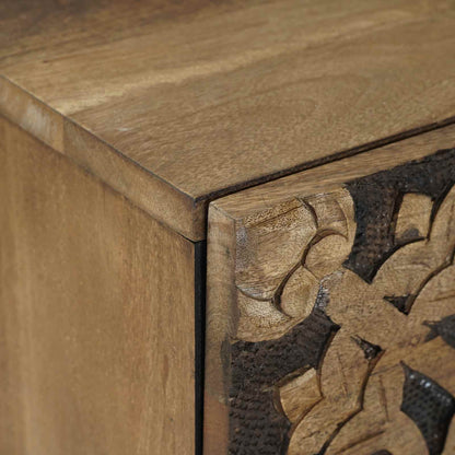 Nachtkastje 2 pcs Bruin 40 x 33,5 x 46 cm Massief Mango Hout