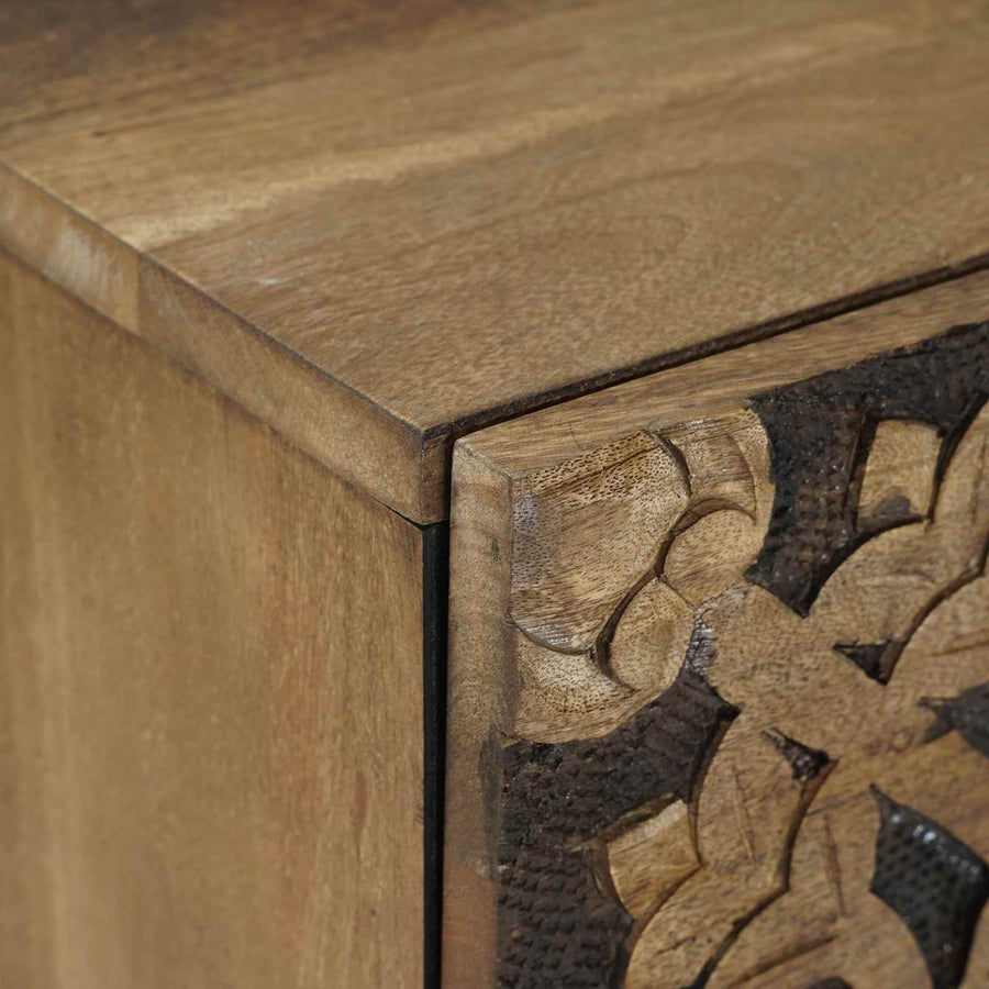 Nachtkastje 2 pcs Bruin 40 x 33,5 x 46 cm Massief Mango Hout
