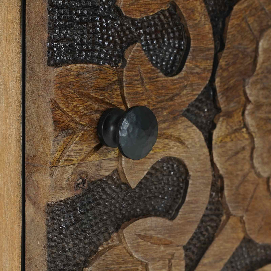 Nachtkastje 2 pcs Bruin 40 x 33,5 x 46 cm Massief Mango Hout