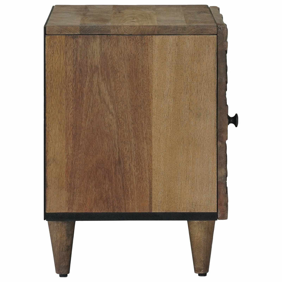 Nachtkastje 2 pcs Bruin 40 x 33,5 x 46 cm Massief Mango Hout