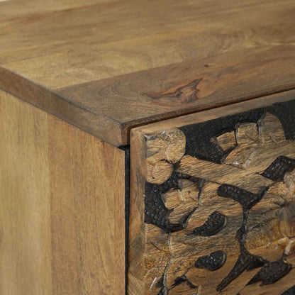 Nachtkastje met lade Bruin 40 x 33,5 x 46 cm Massief Mango Hout