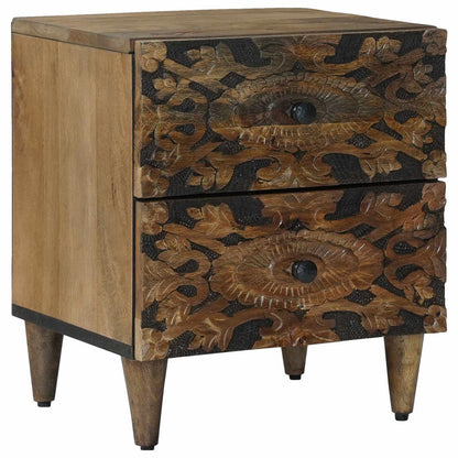 Nachtkastje met lade Bruin 40 x 33,5 x 46 cm Massief Mango Hout