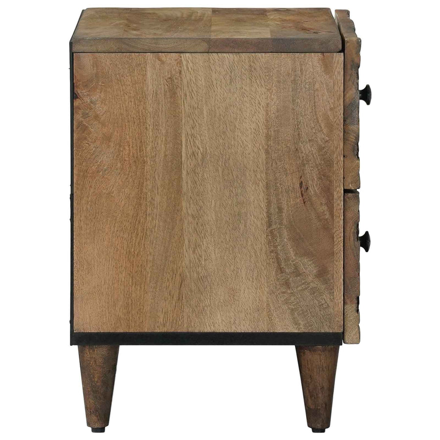Nachtkastje met lade Bruin 40 x 33,5 x 46 cm Massief Mango Hout