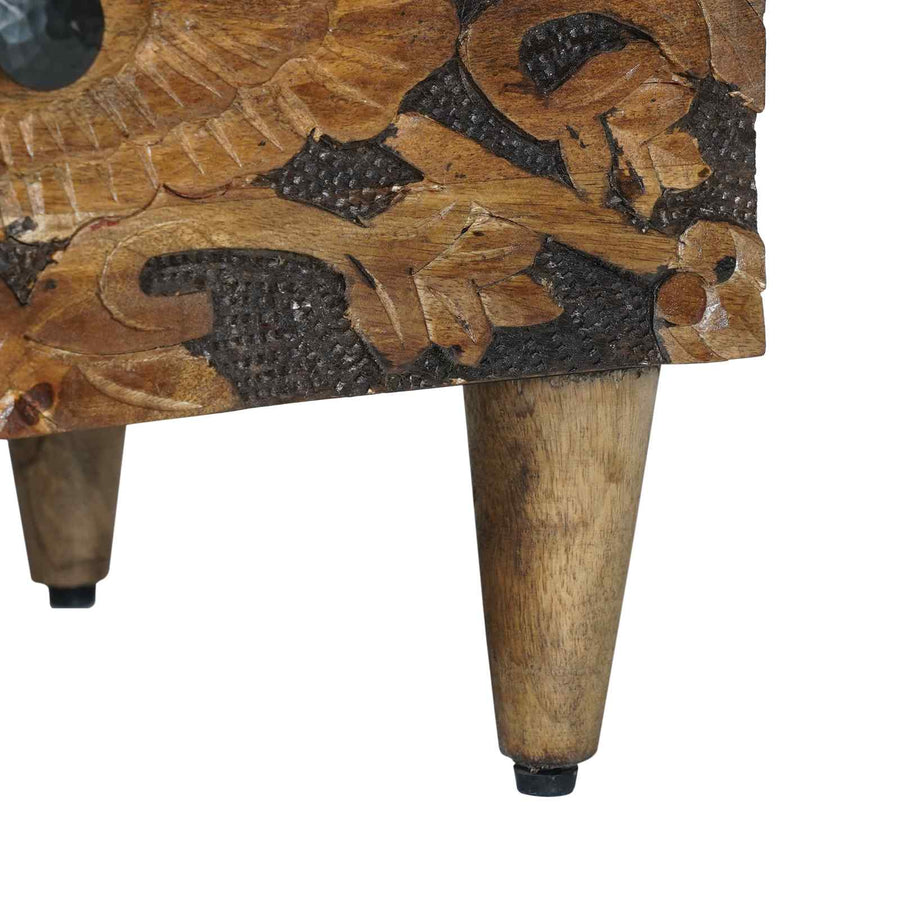 Nachtkastje 2 pcs Bruin 40 x 33,5 x 46 cm Massief Mango Hout