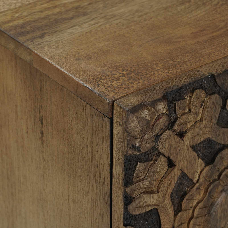 TV-kast met opslag Bruin 105 x 33,5 x 46 cm Massief Mango Hout