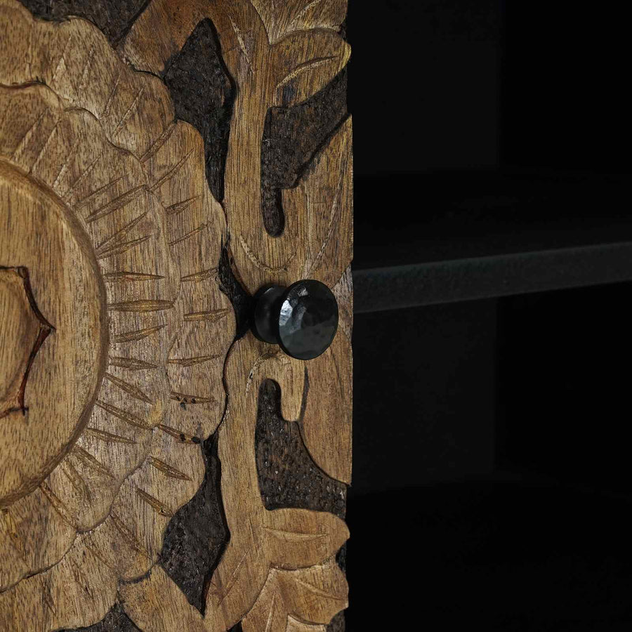 TV-kast met opslag Bruin 105 x 33,5 x 46 cm Massief Mango Hout