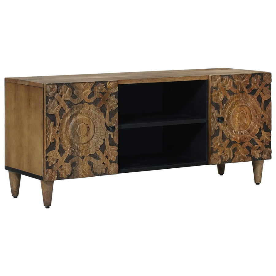 TV-kast met opslag Bruin 105 x 33,5 x 46 cm Massief Mango Hout