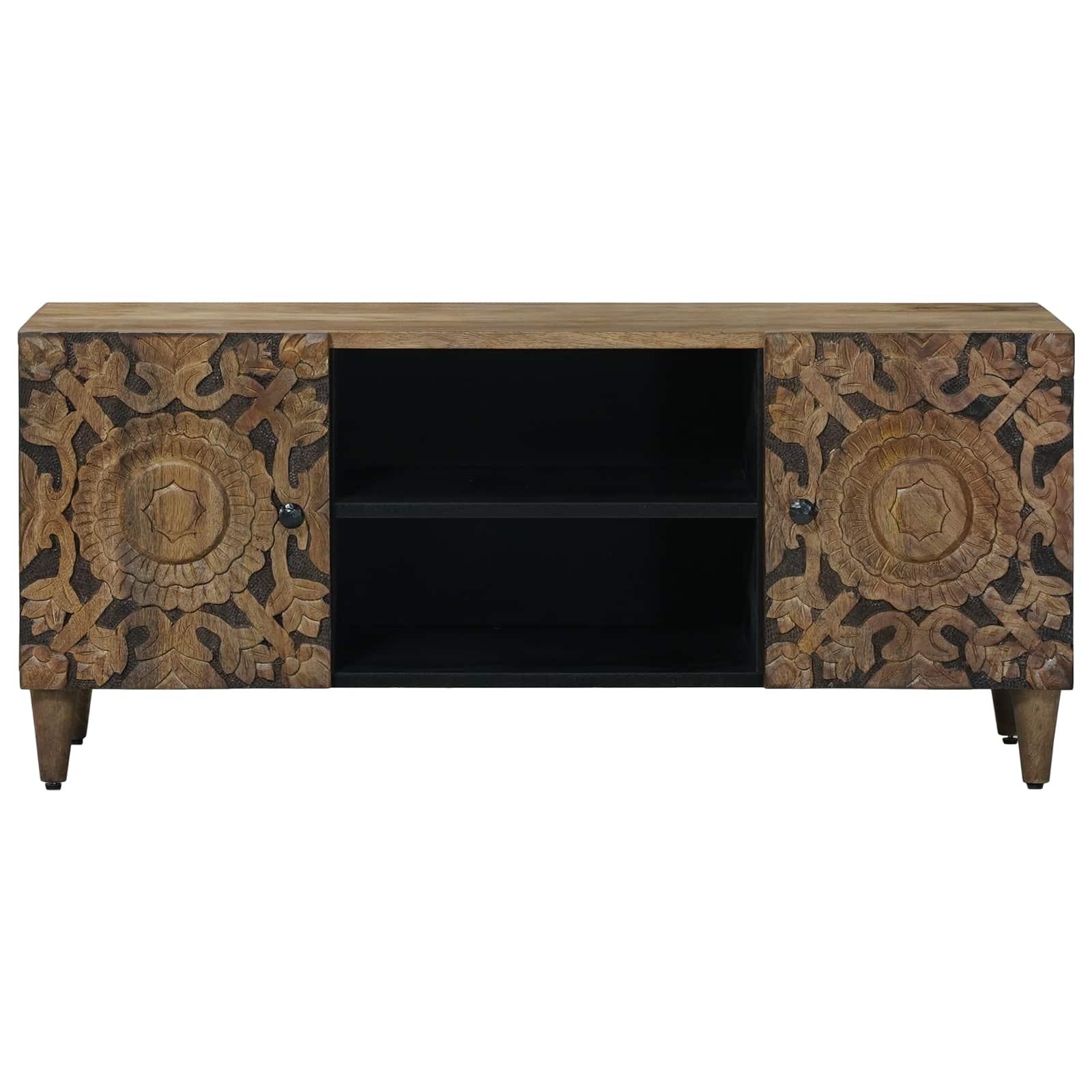 TV-kast met opslag Bruin 105 x 33,5 x 46 cm Massief Mango Hout