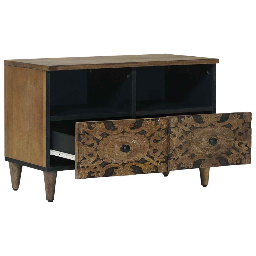 TV-kast met opslag Bruin 70 x 33,5 x 46 cm Massief Mango Hout
