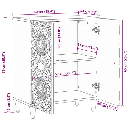 Opslag Dressoir Bruin 60 x 33,5 x 75 cm Massief Mango Hout