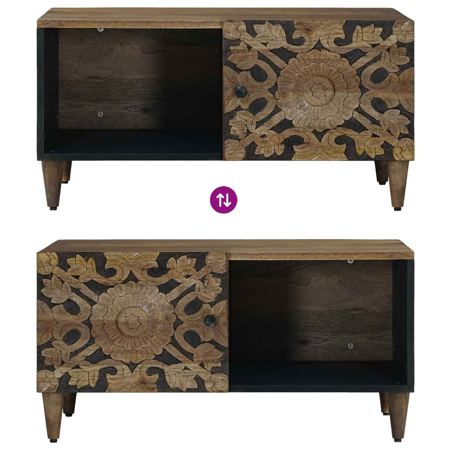 Salontafel Bruin 80 x 50 x 40 cm Massief Mango Hout