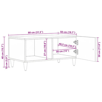 Salontafel Bruin 80 x 50 x 40 cm Massief Mango Hout