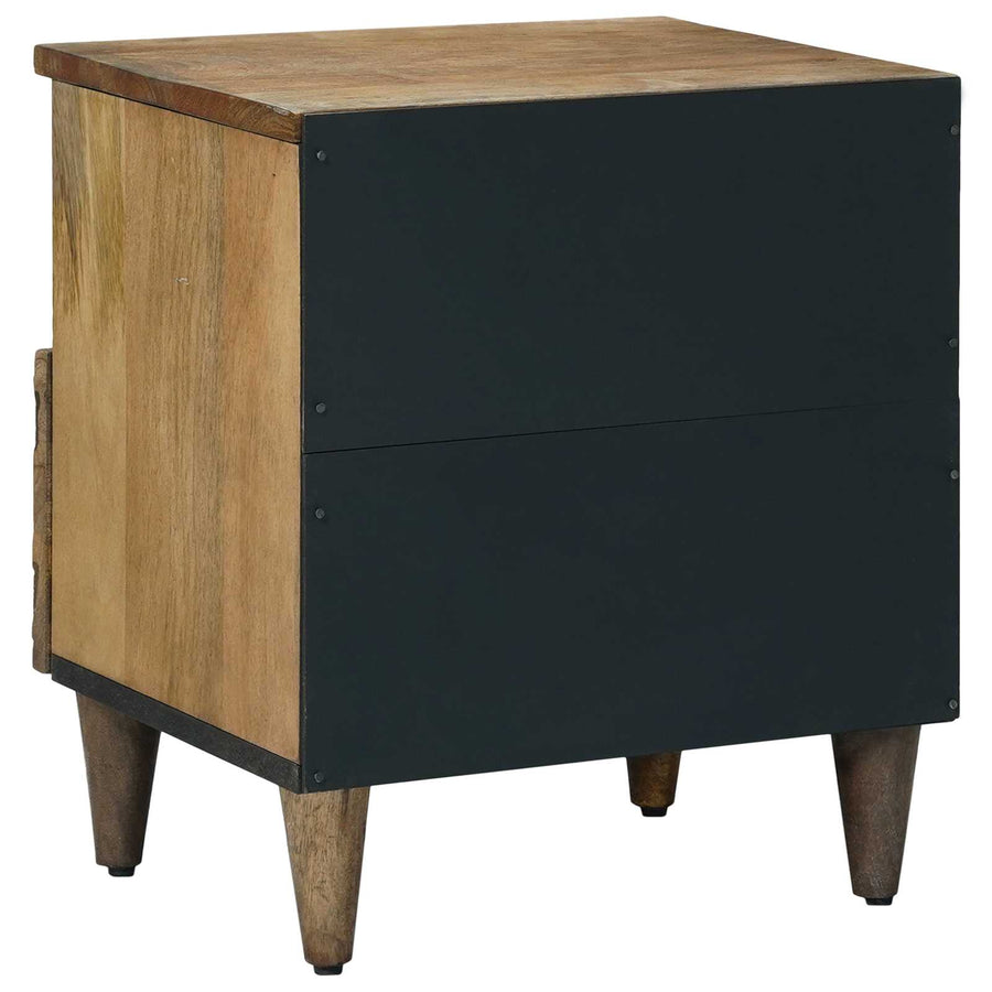 Bed kast met lade Bruin 40 x 33 x 46 cm Massief Mango Hout