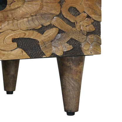 Bed kast 2 pcs Bruin 40 x 33 x 46 cm Massief Mango Hout
