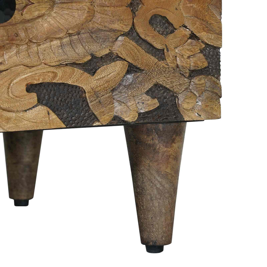 Bed kast 2 pcs Bruin 40 x 33 x 46 cm Massief Mango Hout