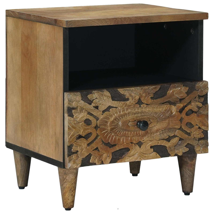 Bed kast 2 pcs Bruin 40 x 33 x 46 cm Massief Mango Hout