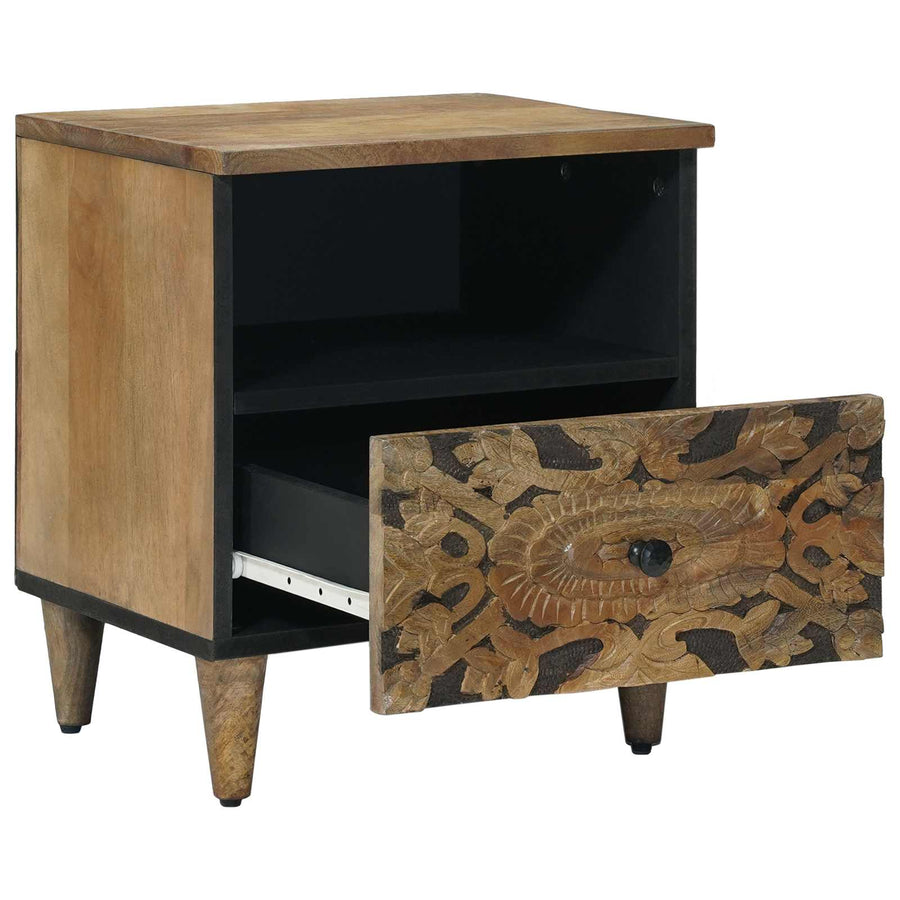 Bed kast 2 pcs Bruin 40 x 33 x 46 cm Massief Mango Hout