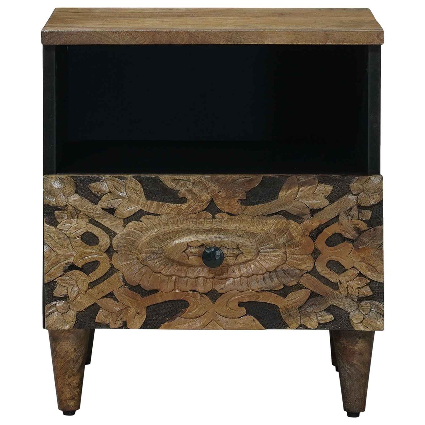 Bed kast 2 pcs Bruin 40 x 33 x 46 cm Massief Mango Hout