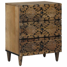 Bed kast met lade Bruin 50 x 33 x 60 cm Massief Mango Hout