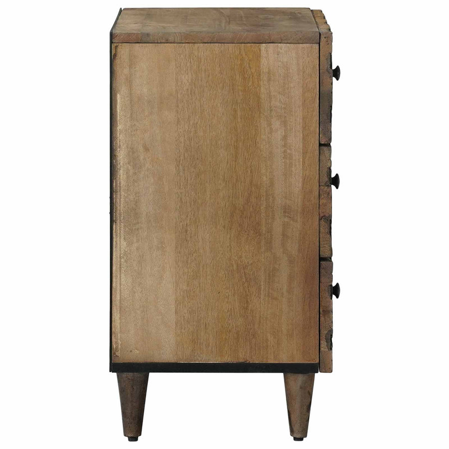 Bed kast met lade Bruin 50 x 33 x 60 cm Massief Mango Hout