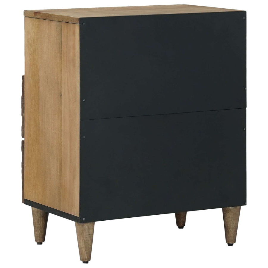 Bed kast met lade Bruin 50 x 33 x 60 cm Massief Mango Hout