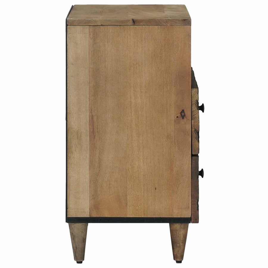 Bed kast met lade Bruin 50 x 33 x 60 cm Massief Mango Hout