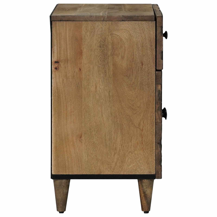 Bed kast met lade Bruin 50 x 33 x 60 cm Massief Mango Hout