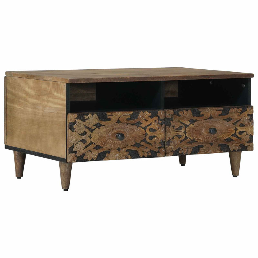 Salontafel met lade Bruin 80 x 54 x 40 cm Massief Mango Hout