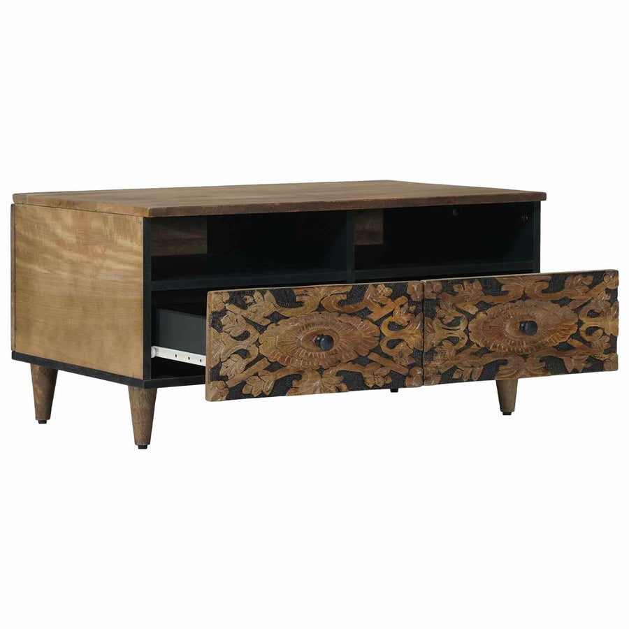 Salontafel met lade Bruin 80 x 54 x 40 cm Massief Mango Hout