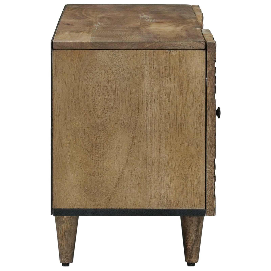 TV-kast met lade Bruin 105 x 33,5 x 46 cm Massief Mango Hout