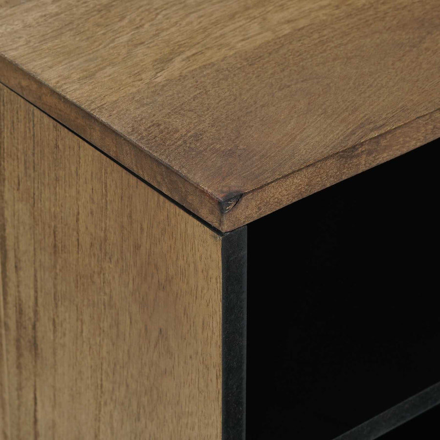 TV-kast met plank Bruin 80 x 31,5 x 46 cm Massief Mango Hout